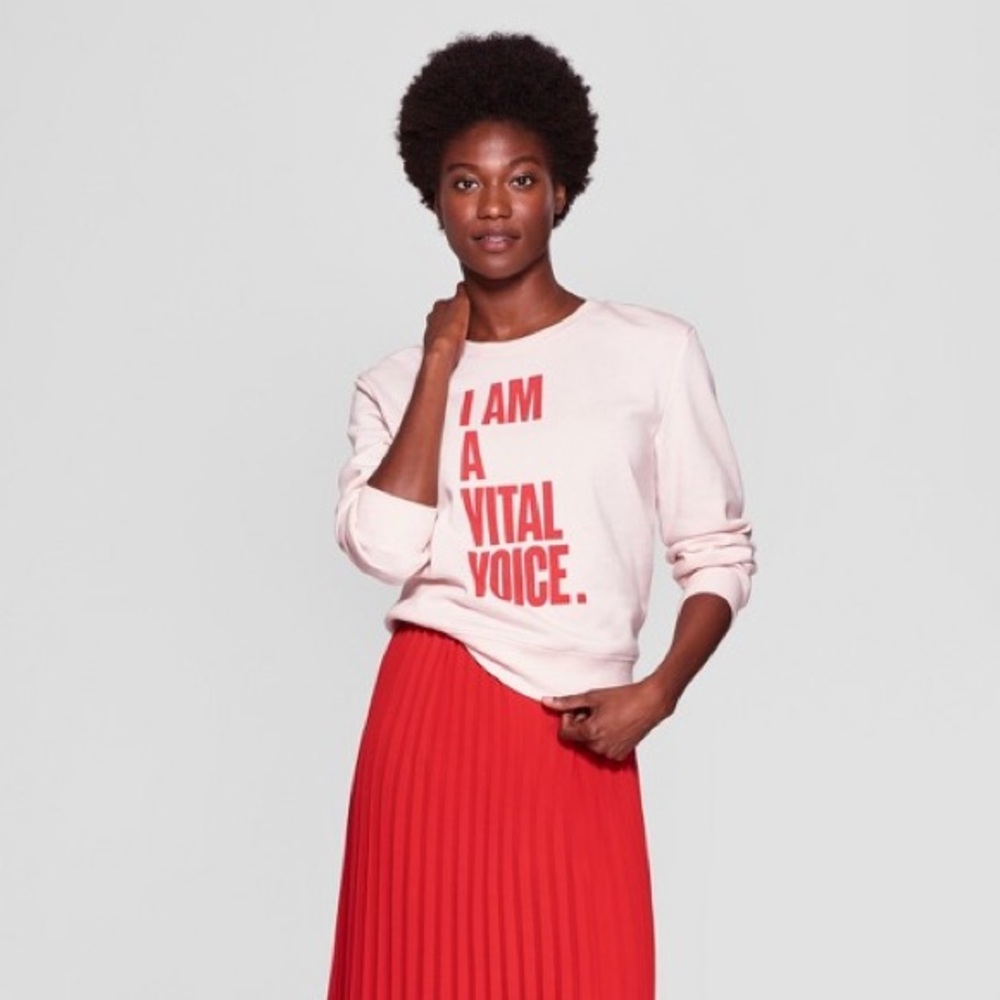 I AM VITAL VOICE light pink sweater